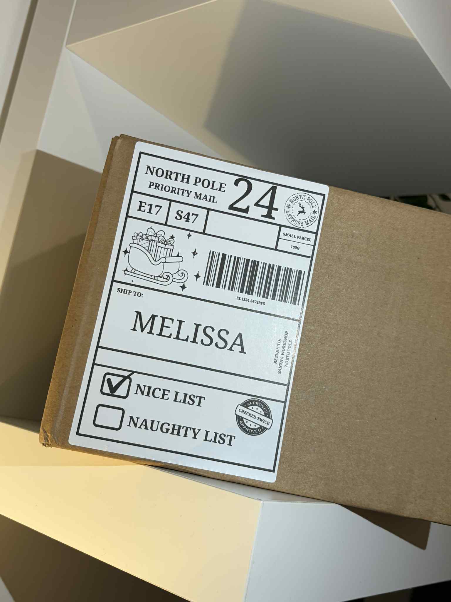 Personalised Christmas Shipping Labels