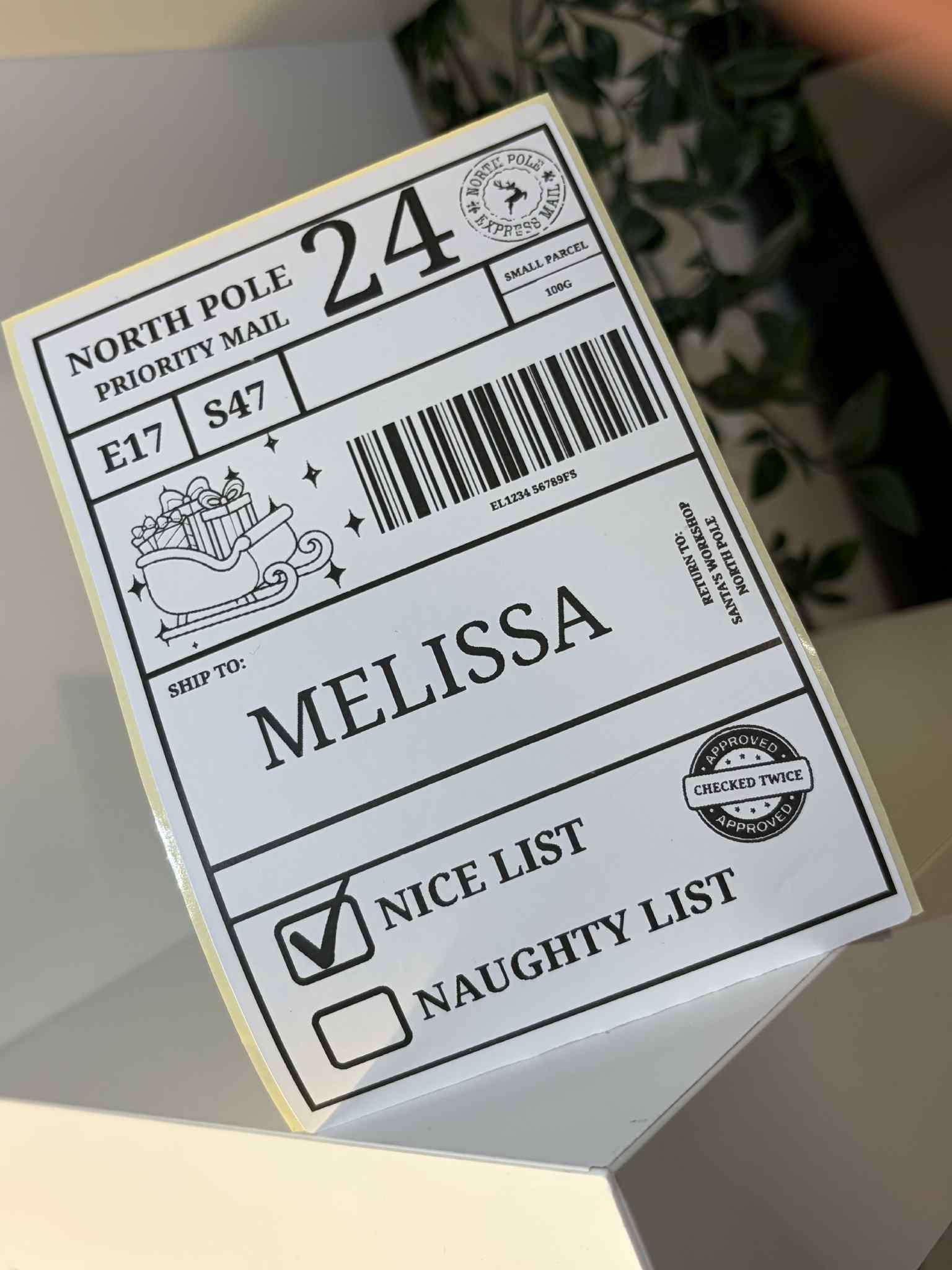 Personalised Christmas Shipping Labels